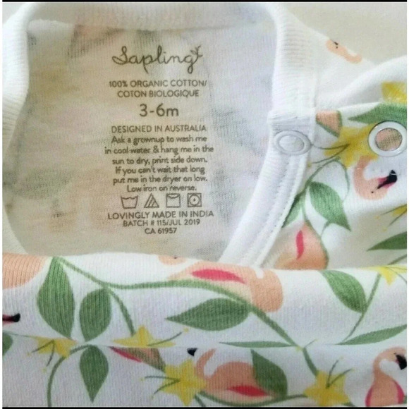 NWT Sapling Organic Bodysuit - Picture 2 of 5
